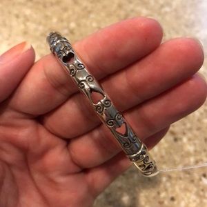 Brighton Shot Thru the Heart silver bangle